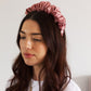 Dusky Rose Satin Scrunchie Headband