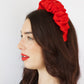 Red Satin Scrunchie Headband