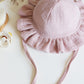 Dusky Pink Frill Sun Hat