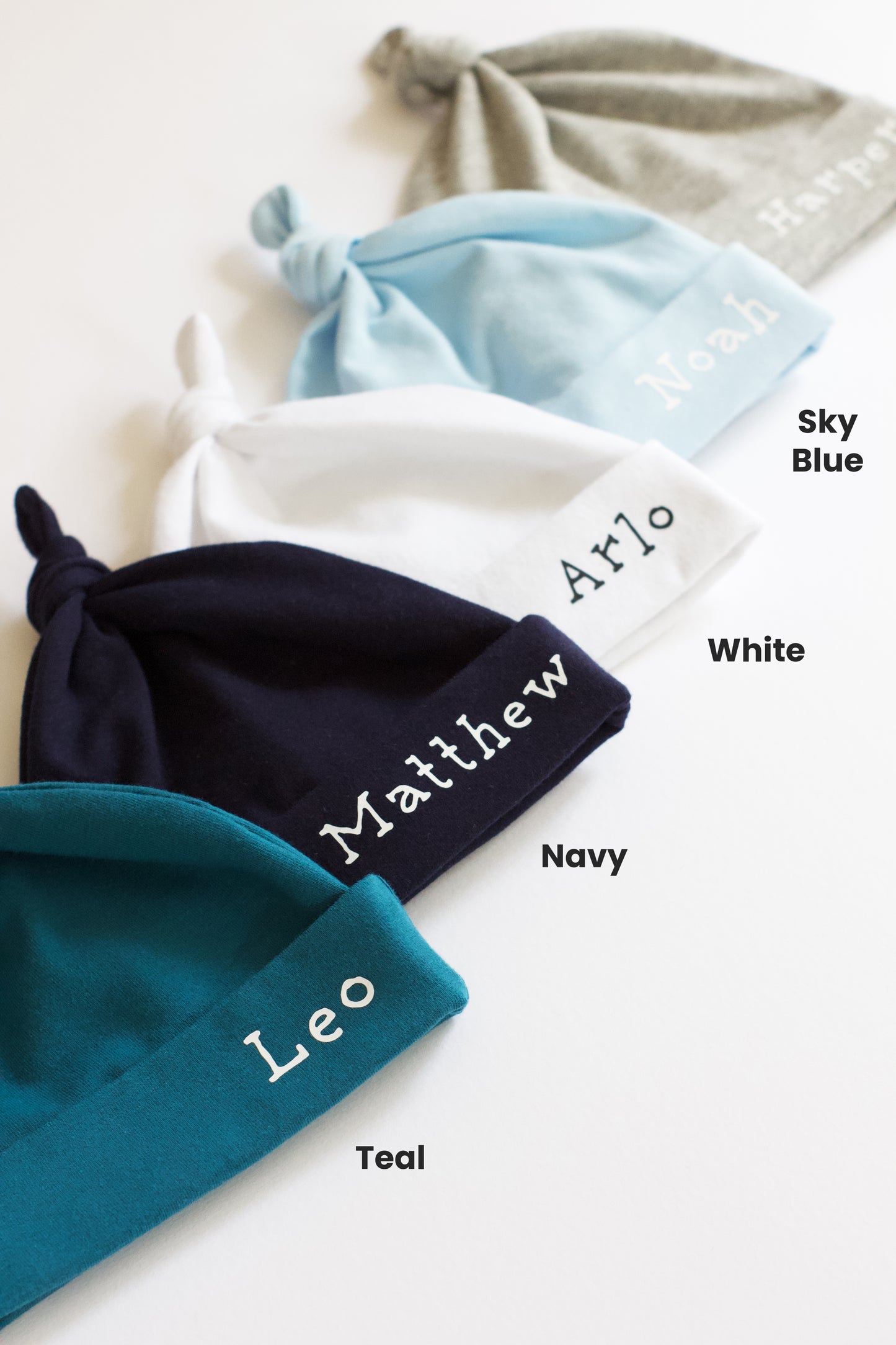 Personalised Jersey Baby Knot Hat