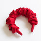 Oxblood Satin Scrunchie Headband