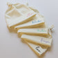 Personalised Cream Jersey Baby Knot Hat