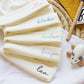 Personalised Cream Jersey Baby Knot Hat
