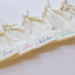 Personalised Cream Jersey Baby Knot Hat