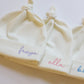 Personalised Cream Jersey Baby Knot Hat